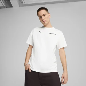 PUMA Męska koszulka F1® ESS+ o luźnym kroju z grafiką, Odzież, Biały,