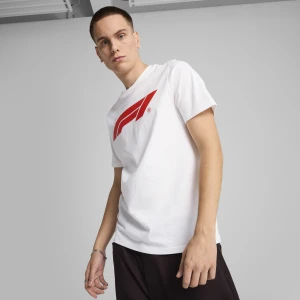 PUMA Męska koszulka F1® Essentials z logo, Odzież, Biały,
