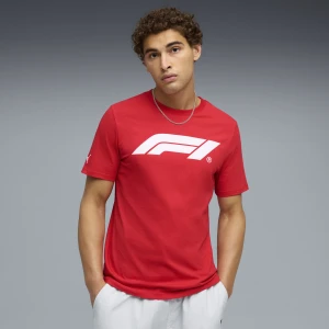 PUMA Męska koszulka F1® Essentials z logo, Odzież, Czerwony,