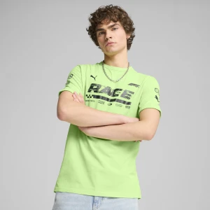 PUMA Męska koszulka F1® Ringer z grafiką, Odzież, Zielony,