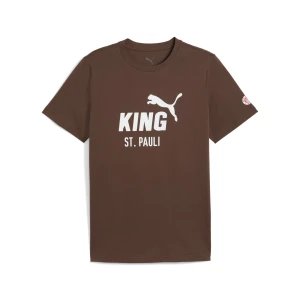 PUMA Męska koszulka FC St. Pauli KING z logo, Akcesoria, Brązowy,