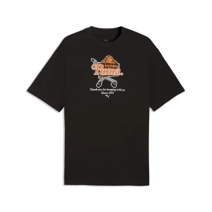 PUMA Męska koszulka koszykarska Junior Varsity I o luźnym kroju, Akcesoria, Czarny,