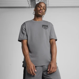 PUMA Męska koszulka koszykarska Posterize, Odzież, Szary,