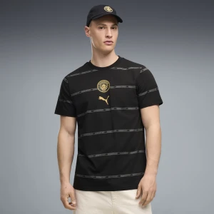 PUMA Męska koszulka Manchester City ftblCulture Printed, Odzież, Czarny