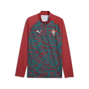 PUMA Męska koszulka na rozgrzewkę Portugalii z zamkiem 1/4, Akcesoria, Czerwony,