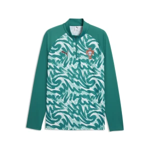 PUMA Męska koszulka na rozgrzewkę Portugalii z zamkiem 1/4, Akcesoria, Zielony,
