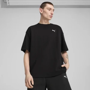 PUMA Męska koszulka o kroju oversize WARDROBE ESS, Odzież, Czarny,