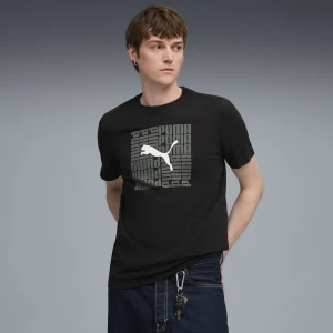 Zdjęcie produktu PUMA Męska koszulka o kwadratowym kroju z grafiką, Odzież, Czarny,