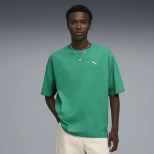 Zdjęcie produktu PUMA Męska koszulka o pudełkowym kroju WARDROBE ESS, Odzież, Zielony