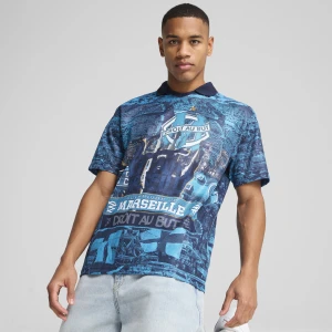PUMA Męska koszulka Olympique de Marseille ftblNRGY+ Retro, Odzież, Niebieski,