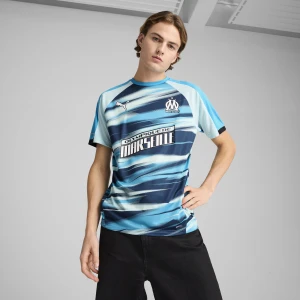PUMA Męska koszulka Olympique Marsylia Faster, Odzież, Niebieski,