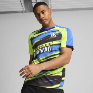 PUMA Męska koszulka Olympique Marsylia Faster, Odzież, Niebieski,