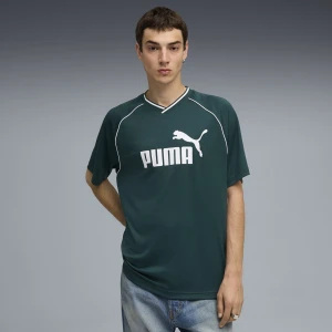 PUMA Męska koszulka piłkarska Essentials, Odzież, Zielony,