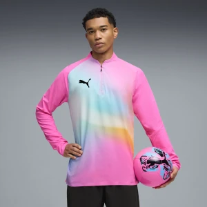 PUMA Męska koszulka piłkarska Individual Lightspeed Ultimate z zamkiem 1/4, Akcesoria, Różowy,