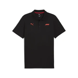 PUMA Męska koszulka polo F1® Essentials, Odzież, Czarny,