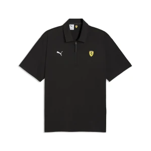 PUMA Męska koszulka polo Scuderia Ferrari Cloudspun, Akcesoria, Czarny,
