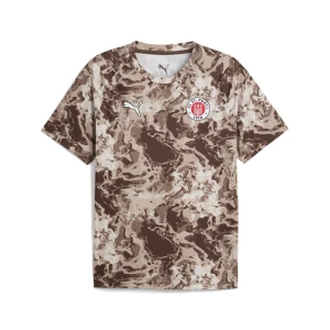PUMA Męska koszulka przedmeczowa FC St. Pauli, Akcesoria, Brązowy,