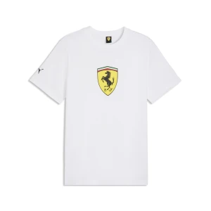 PUMA Męska koszulka Scuderia Ferrari ColouCzerwony Shield, Akcesoria, Biały,