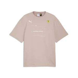 PUMA Męska koszulka Scuderia Ferrari Premium, Akcesoria, Beżowy,