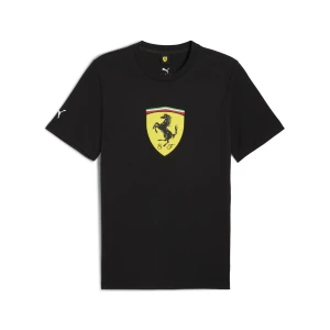 PUMA Męska koszulka Scuderia Ferrari Sportswear ColouCzerwony Shield, Akcesoria, Czarny,
