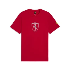 PUMA Męska koszulka Scuderia Ferrari Tonal Shield, Akcesoria, Czerwony,