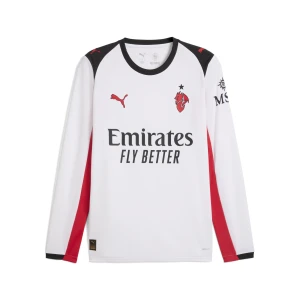 PUMA Męska koszulka wyjazdowa z długim rękawem AC Milan 25/26, Akcesoria, Biały,