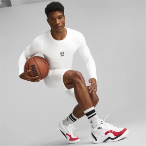 Zdjęcie produktu PUMA Męska koszulka z długim rękawem do koszykówki Hoops Team, Odzież, Biały