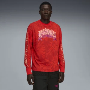 Zdjęcie produktu PUMA Męska koszulka z długim rękawem LaMelo Supernova z nadrukiem, Odzież, Czerwony,