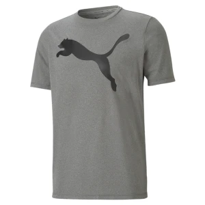 PUMA Męska koszulka z dużym logo Active, Odzież, Szary,