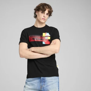 PUMA Męska koszulka z grafiką Scuderia Ferrari HP Race 1, Odzież, Czarny,