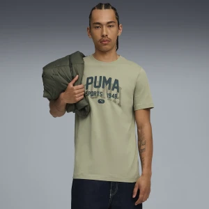 Zdjęcie produktu PUMA Męska koszulka z grafiką w uniwersyteckim stylu, Odzież, Zielony