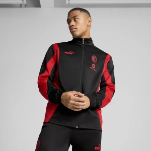 PUMA Męska kurtka AC Milan ftblNRGY+, Odzież, Czarny,