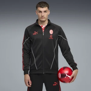 PUMA Męska kurtka AC Milan KING Anthem, Odzież, Czarny,