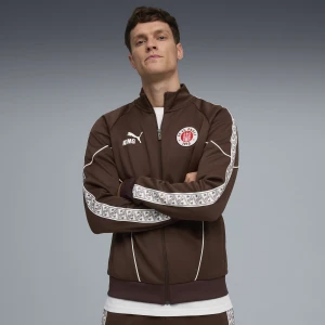 PUMA Męska kurtka FC St. Pauli KING Anthem, Odzież, Brązowy,