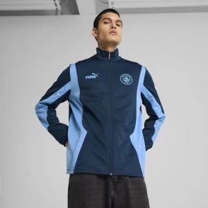 PUMA Męska kurtka Manchester City ftblNRGY+, Odzież, Niebieski