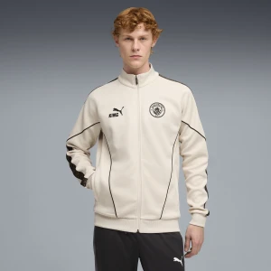 PUMA Męska kurtka Manchester City KING Anthem, Odzież, Biały,