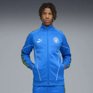 PUMA Męska kurtka Manchester City KING Anthem, Odzież, Niebieski,