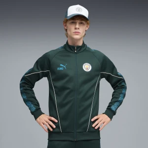 PUMA Męska kurtka Manchester City KING Anthem, Odzież, Zielony