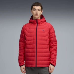 PUMA Męska kurtka puchowa PACKLITE z kapturem, Odzież, Czerwony,