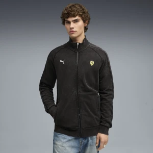 PUMA Męska kurtka Scuderia Ferrari T7, Odzież, Czarny,