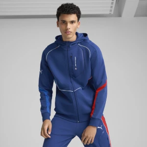 PUMA Męska kurtka z kapturem BMW M Motorsport, Odzież, Niebieski,