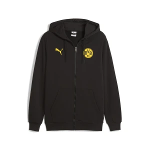 PUMA Męska kurtka z kapturem Borussia Dortmund FtblCulture, Akcesoria, Czarny,