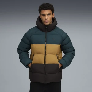 PUMA Męska kurtka z kapturem Mono, Odzież, Zielony,