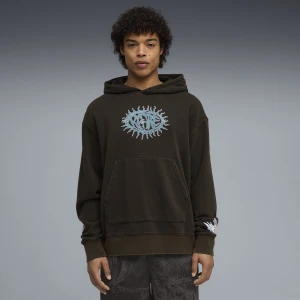 PUMA Męska luźna bluza z kapturem Melo × Hive, Odzież, Czarny