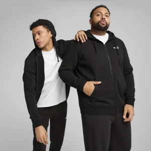 PUMA Męska rozpinana bluza z kapturem Essentials z logo No. 1, Odzież, Czarny,