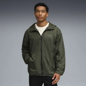PUMA Męska Wiatrówka o standardowym kroju Essentials, Odzież, Zielony,