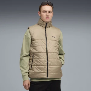 PUMA Męska wyściełana kamizelka Essentials, Odzież, Beżowy,