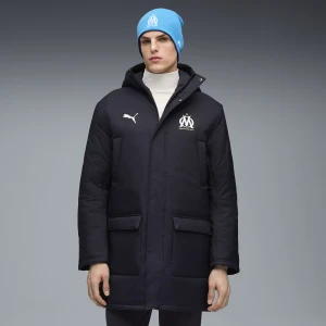 PUMA Męska zimowa kurtka treningowa Olympique Marsylia, Odzież, Niebieski,