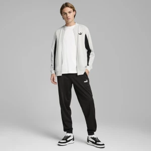 PUMA Męski dres inspirowany koszykówką z poliestru, Odzież, Szary,