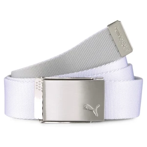 PUMA Męski dwustronny parciany pasek golfowy, Akcesoria, Biały,